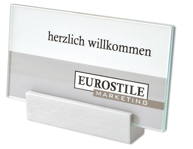 Quadrys - chevalet porte-nom de bureau - porte-nom chevalet de bureau